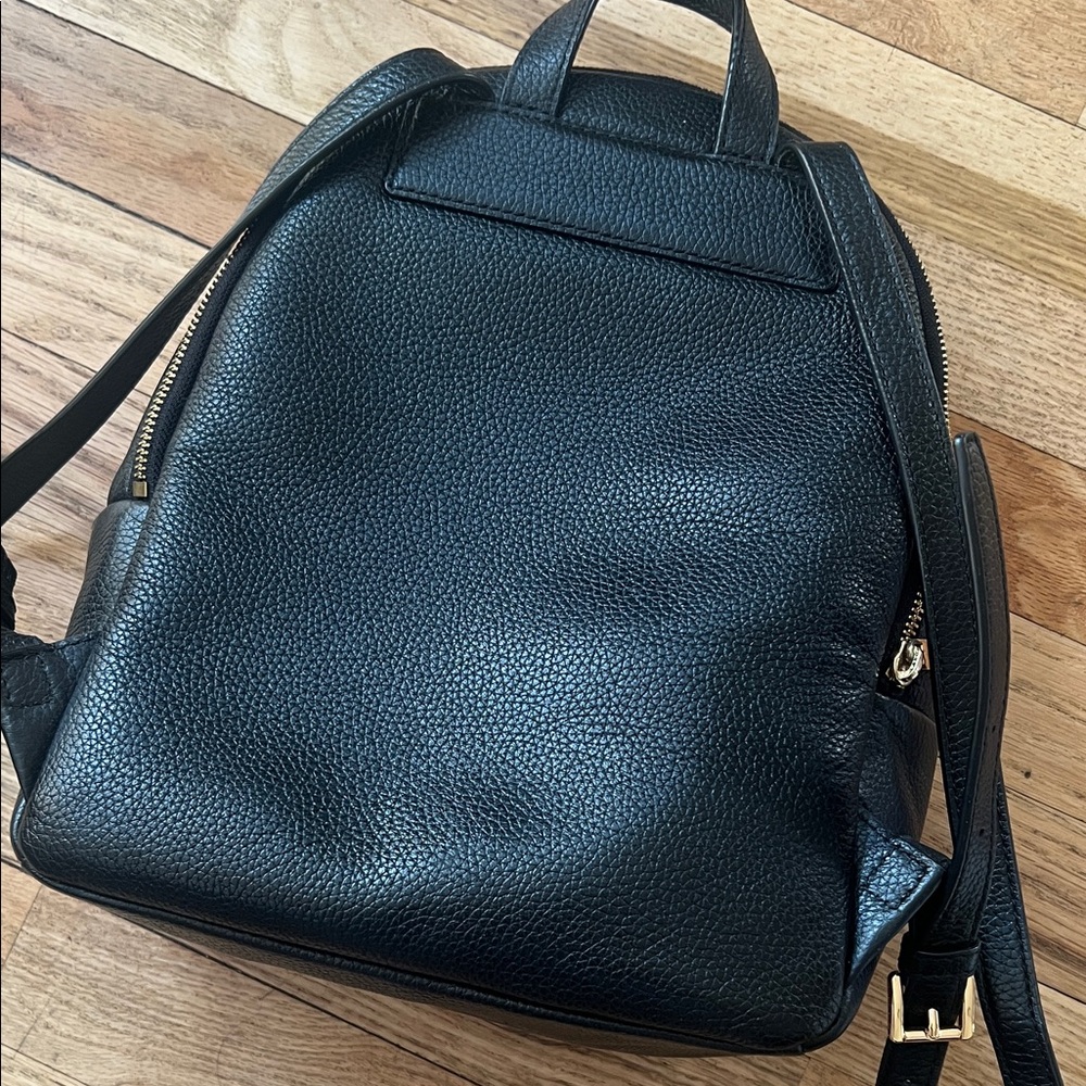 Michael Kors Black Pebbled Leather Backpack - Picture 4 of 6